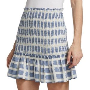 Veronica Beard Aloya Smocked Skirt
